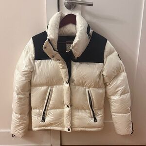 SAM. Stylish Womens Black and White Cropped Puffer Jacket